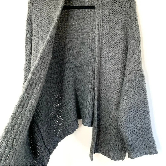 Oak and Fort chunky knit cardigan sweater wool blend Oversized Gray Small - Picture 6 of 12